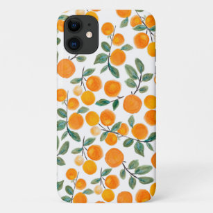 Pretty Watercolor Orange Citrus Botanical Pattern Case-Mate iPhone Case