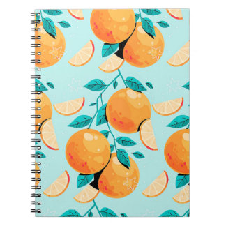 Pretty Watercolor Orange Citrus Notebook