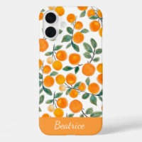 Pretty Watercolor Orange Citrus Personalized