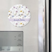 Pretty Watercolor Pansies Personalized