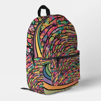 Pretty Watercolor pastel coloured rainbow  Printed Backpack