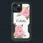 Pretty Watercolor Pastel Floral<br><div class="desc">Customizable trendy watercolor floral featuring separate pastel pink and green floral elements that can be individually customized as well as personalized text. Transparent background.</div>
