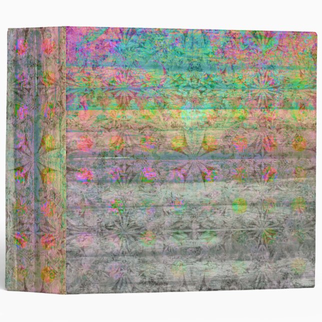 Pretty Watercolor Pastel Wood Grain Binder (Front/Spine)