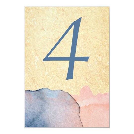 Pretty Watercolor Wedding Number Table Cards