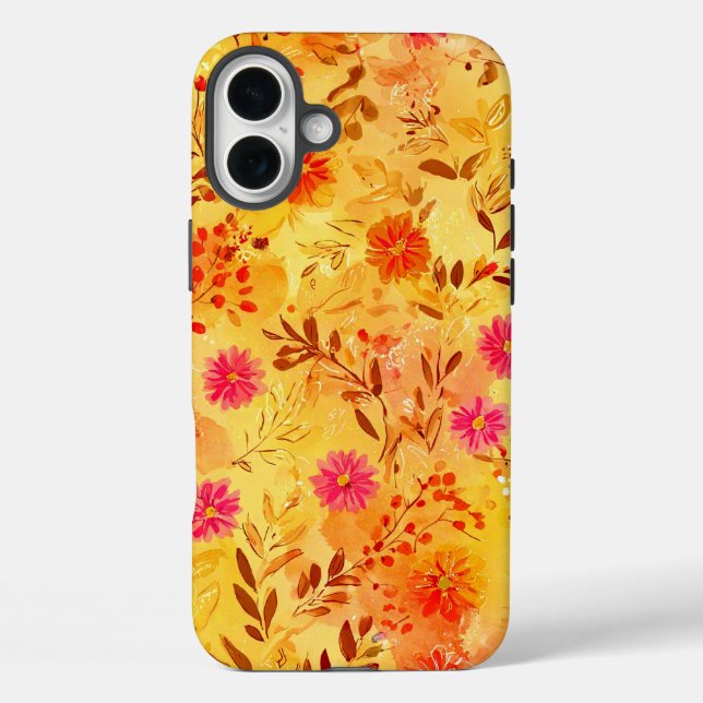 Pretty Watercolor Wildflowers Case-Mate iPhone Case (Back)