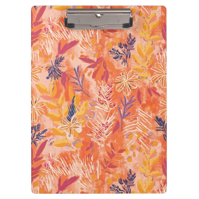 Pretty Watercolor Wildflowers Clipboard (Front)
