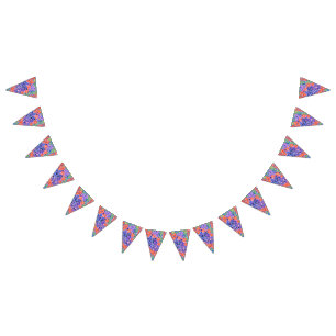 Pretty Watercolour Floral Party Bunting Bunting Flags