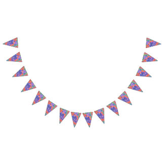 Pretty Watercolour Floral Party Bunting Flags