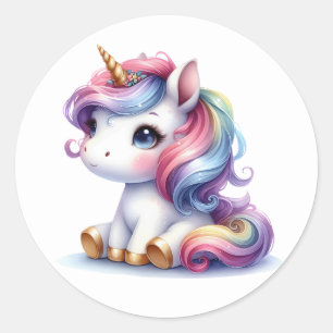 Pretty Watercolour Unicorn Stickers
