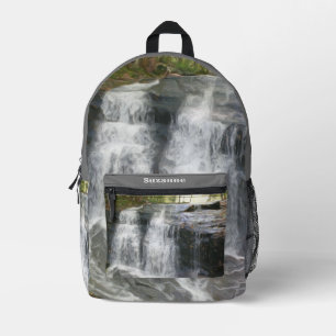 Pretty Waterfall Oil Painting Personalized Printed Backpack