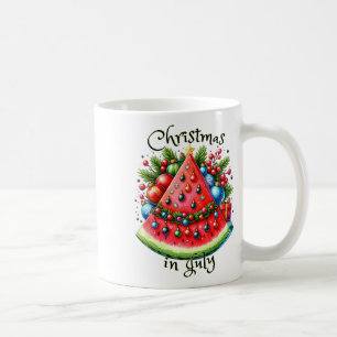Pretty Watermelon Christmas Tree Summer Christmas Coffee Mug