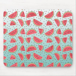 Pretty watermelon slices and seeds pattern mouse pad