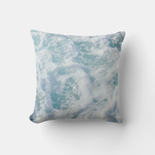 Pretty Waves Foam Throw Pillow (Front)