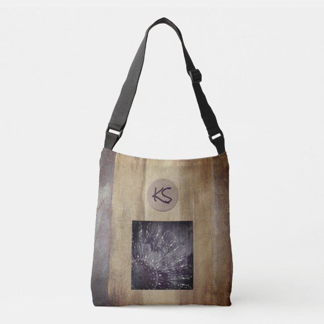Pretty "Weathered Look" Personalized Mandala Tote  (Front)