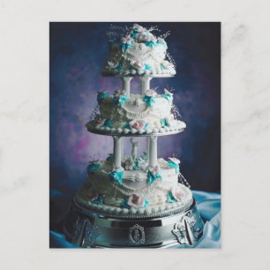 Pretty Wedding Cake Design Postcard