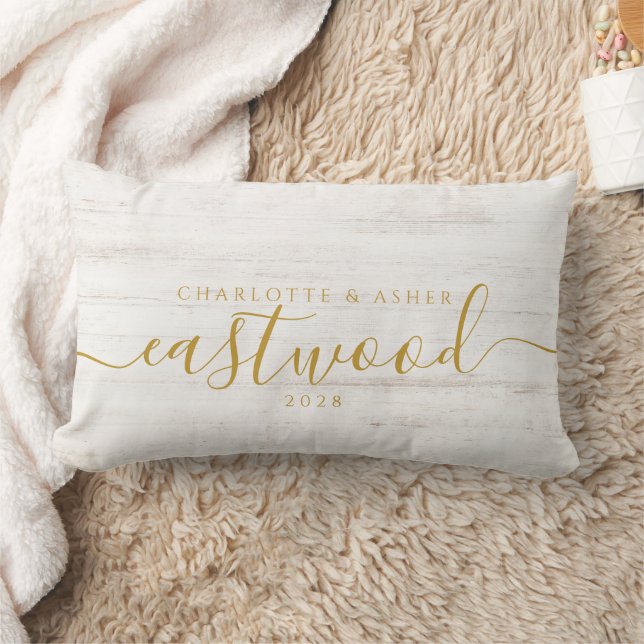 Pretty Wedding Couple Name  Lumbar Pillow (Blanket)