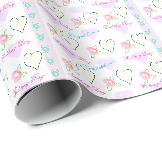 Pretty Wedding Day Heart Paper (Roll Corner)