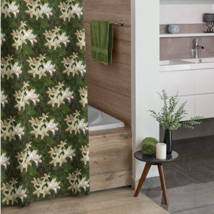 Pretty White Azaleas Floral Pattern