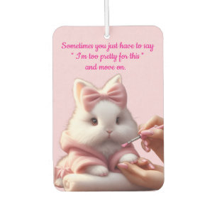 Pretty White Bunny Air Freshener