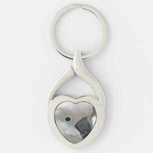 Pretty White Cockatoo Keychain