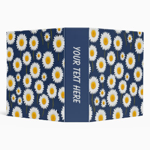 Pretty White Daisies Binder