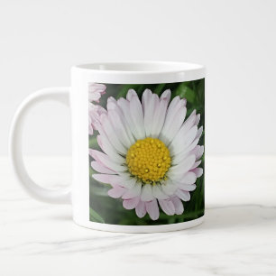Pretty white daisy large coffee mug