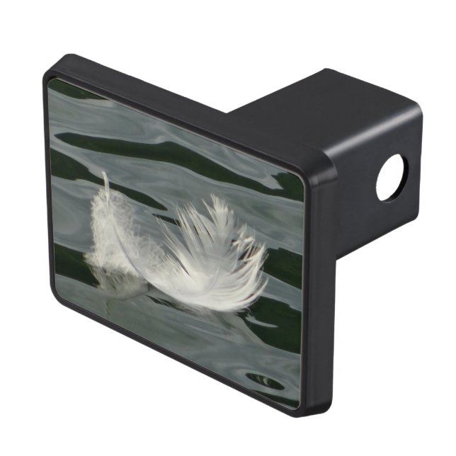 Pretty white feather trailer hitch cover (Top Right)