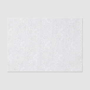 Pretty White Floral Damask Tissue Paper