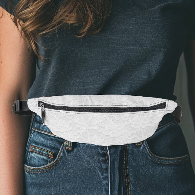 Pretty White Lace Look Delicate Fanny Pack (Creator Uploaded)
