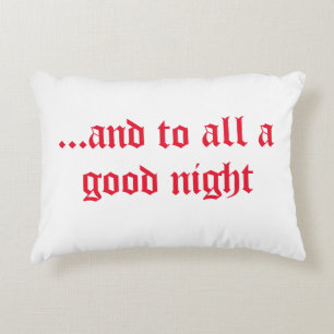 Pretty white & red Christmas accent pillow