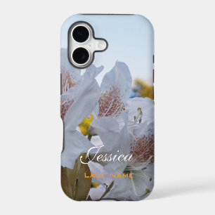 Pretty white rhododendron flowers iPhone 5 case.