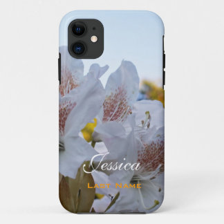 Pretty white rhododendron flowers iPhone 5 case. 11 Case