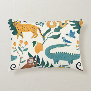Pretty wild animals and Cheetah for boys Accent Pillow