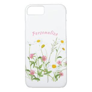 Pretty Wild Flowers Daisy Carnation Personalized Case-Mate iPhone Case