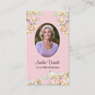Pretty Wildflower Funeral Prayer Card