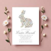 Pretty Wildflower Rabbit Easter Brunch