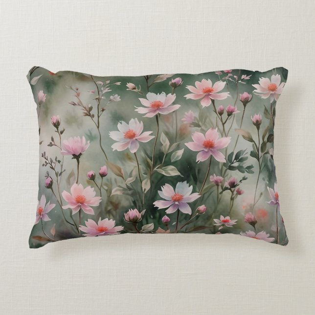 Pretty Wildflowers Accent Pillow (Front)