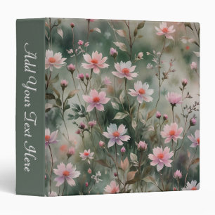 Pretty Wildflowers Custom Spine Binder