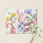 Pretty Wildflowers Jigsaw Puzzle<br><div class="desc">Brighten your puzzle table with this charming watercolor field of wildflowers. Soft brushstrokes and vibrant hues bring these blooms to life—pinks, purples, yellows, and reds dancing together against a clean white background. The hand‑painted style gives the whole piece a gentle, uplifting feel, making it a joy to assemble from the...</div>