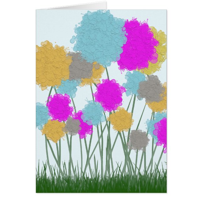 Pretty Wildflowers Note Card (Front)