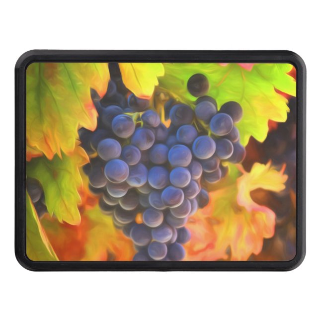 Pretty Wine Grapes Fall Coloured Trailer Trailer Hitch Cover (Front)