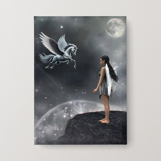 Pretty Winged Fairy and Flying Horse (Front)