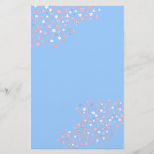 Pretty Winter Snowflakes Stationery