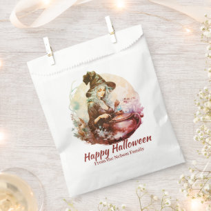 Pretty Witch and Cauldron Happy Halloween Favour Bag