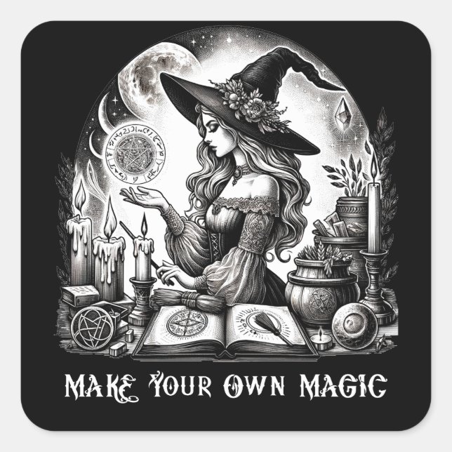 Pretty Witch Apothecary Make Your Own Magic Square Sticker (Front)