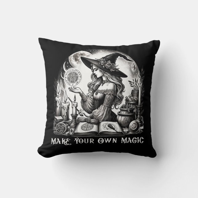 Pretty Witch Apothecary Make Your Own Magic Throw Pillow (Front)