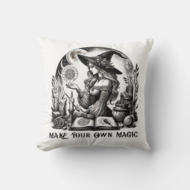 Pretty Witch Apothecary Make Your Own Magic Throw Pillow (Front)