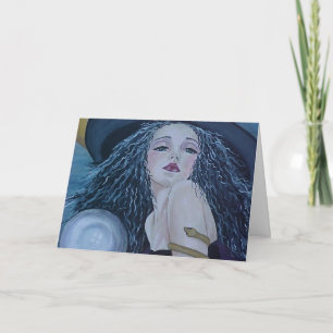 Pretty witch crystal ball  Card