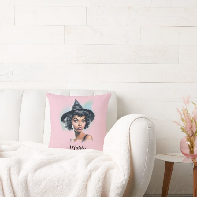 Pretty Witch Throw Pillow (Couch)