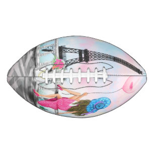 Pretty Woman and Pink Heart Balloon - I Love Paris Football